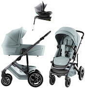 Коляска 4 в 1 Britax Roemer Smile 5Z Style и автокресло Baby-Safe Core Frost Grey + база Baby-Safe Core Harbor Blue