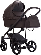 Детская коляска Bebetto Magnum Light Pro 2 в 1 09 коричневая кожа, коричневая рама