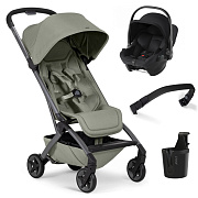 Прогулочная коляска Joolz Aer 2 SE и автокресло Baby-Safe Core Space Black Sage green