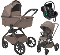 Детская коляска 3 в 1 Espiro Clodi и автокресло Pi Black 08 fashionable brown