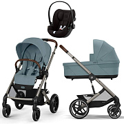 Коляска Cybex Balios S Lux TPE 2025 Cloud G i-Size Magic Black 3 в 1 Stormy Blue