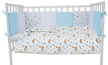 Комплект в детскую кроватку Indigo Лесные зверята подушечки 6 предметов оленята