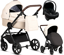 Детская коляска Tutis Leo 3 Plus 3 в 1 с автокреслом Elo Lux EduSky Black 1582228 Caramel