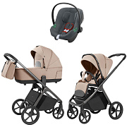 Коляска Carrello Vector 2025 CRL-6551 и автокресло Cybex Aton B2 Steel Grey 3 в 1 Mellow Beige