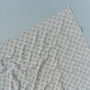 Плед вязаный Little Star Ажурные веточки 90х90 см серый