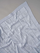 Плед вязаный Little Star My Love 90х90 см голубой