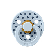 Пустышка латексная Bibs Studio Colour - Polka, 0+ мес. 10034231 Baby Blue/Steel Blue