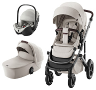Коляска 3 в 1 Britax Roemer Smile 5Z LUX и автокресло Baby-Safe PRO LUX Linen Grey Soft Taupe
