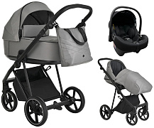 Детская коляска Roan Sol 3 в 1 с автокреслом Tutis Elo Lux EduSky Black RSL/1011 Cloud Grey