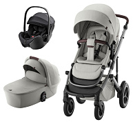Коляска 3 в 1 Britax Roemer Smile 5Z LUX и автокресло Baby-Safe PRO Style Carbon Black Linen Grey