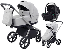 Детская коляска Rant Flex Therm Soft 3 в 1 с автокреслом Evomax Black Stone Grey