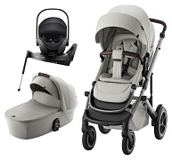 Коляска 3 в 1 Britax Roemer Smile 5Z LUX и автокресло Baby-Safe PRO Classic Deep Black + Vario Base 5Z Linen Grey