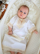 Рубашка крестильная НаследникЪ Выжанова Арсений 401 ЧЗ белый 62