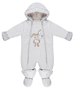 Комбинезон с пинетками НаследникЪ Выжанова НВ005 ЧЗ светло-серый 62