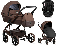 Детская коляска Tutis Viva 6 Plus Essential 3 в 1 с автокреслом Beno Black 1612067 Espresso