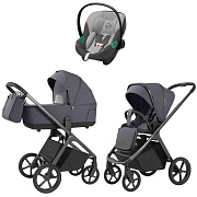 Коляска Carrello Vector 2025 CRL-6551 и автокресло Cybex Aton S2 Lava Grey 3 в 1 Ultimate Grey