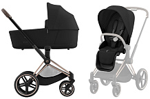 Коляска 2 в 1 Cybex Priam IV Rosegold complete Sepia Black