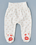 Ползунки на резинке Little Star Поцелуйчики Звездочки 81403 крем 62
