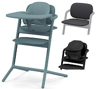 Стульчик для кормления Cybex Lemo 4 в 1 с мягкими чехлами Comfort Inlay Stone Blue/Stunning Black