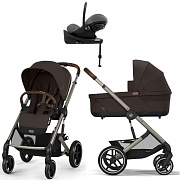 Коляска Cybex Balios S Lux TPE complete Cloud G Lava Grey Plus Base G 4 в 1 Chocolate Brown с дождевиками