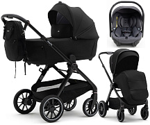 Коляска Agex Prima Pro 3 в 1 с автокреслом i-Team Grey APP626 Black (Черный)