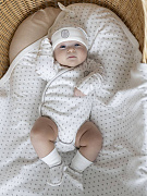 Боди с кантом НаследникЪ Выжанова Зайка серый 04008-02005 ЧЗ 62