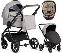 Детская коляска Tutis Leo 3 Plus 3 в 1 с автокреслом Beno Beige 1582068 Warm Grey