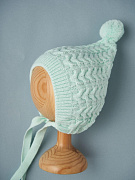 Шапочка вязаная Little Star Коса Гномик 80124 (Чз-нк) мятный 38