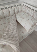 Комплект в кровать Lappetti Винтаж для прямоугольной кроватки 6 предметов медовый