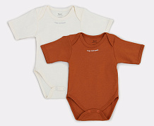 Боди Rant Hugs and Kisses с коротким рукавом 2 шт. Curry Brown 62