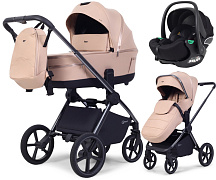 Детская коляска Rant Falcon Soft Therm 3 в 1 с автокреслом Evomax Black Beige