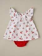 Кофточка c трусиками Little Star 194731 (ЧЗ-мз) Вишенки, белый/красный 68