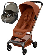 Детская прогулочная коляска Maxi-Cosi Fame Cabin с автокреслом Pebble 360 Pro Twillic Truffle 1141129110 Copper Terra/терракотовый