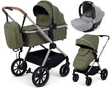 Детская коляска Rant Moss Prime 3 в 1 с автокреслом Cruise Grey Green