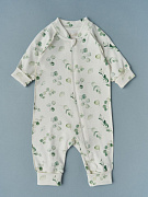 Комбинезон растущий на молнии Little Star интерлок 13016 (мз) веточки, крем 74