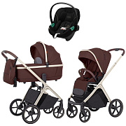 Коляска Carrello Vector CRL-6550 и автокресло Cybex Aton S2 Moon Black 3 в 1 Sienna Beige