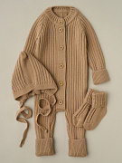 Комбинезон, шапочка гномик, носки Little Star Лапша 0001-3 (ЧЗ-нк) мокко 62