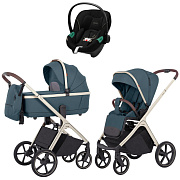 Коляска Carrello Vector CRL-6550 и автокресло Cybex Aton S2 Moon Black 3 в 1 Prime Blue