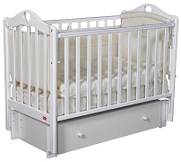 Детская кроватка Francesca Barbara Premium с маятником белый