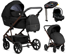 Детская коляска Tutis Viva 6 Plus Essential 4 в 1 с автокреслом Elo Lux EduSky Black и базой 1612070 Caviar