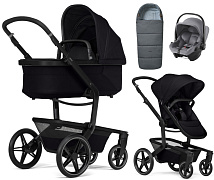 Детская коляска 3 в 1 Joolz Day 5 и автокресло Baby-Safe Core Frost Grey + конверт в подарок Space black