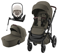 Коляска 3 в 1 Britax Roemer Smile 5Z LUX и автокресло Baby-Safe PRO LUX Soft Taupe + Vario Base 5Z Urban Olive