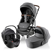 Комплект 3 в 1 Britax Roemer Smile 5Z Style и автокресло Baby-Safe Pro Classic Deep Black Mineral Grey / Deep Black
