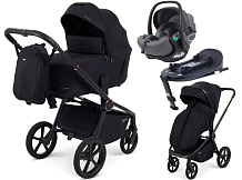 Детская коляска Rant Flex Therm Soft 4 в 1 с автокреслом Evomax Grey и базой Gold Black