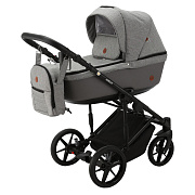 Детская коляска Adamex Amelia 3 в 1 AM250-TIP (СЕР ТК.+ СЕР.КОЖА)