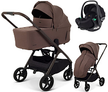 Детская коляска Rant Aventa 3 в 1 с автокреслом Evomax Black Beige