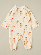 Комбинезон на молнии Little Star Лошадка интерлок 0208 (ЧЗ-мз) сливочный 56