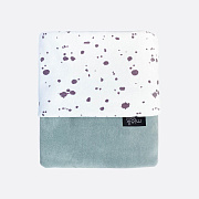 Двусторонний велюровый плед Mjolk Пыльный голубой 100х89 см