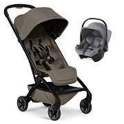 Прогулочная коляска Joolz Aer 2 и автокресло Baby-Safe Core Frost Grey Hazel brown