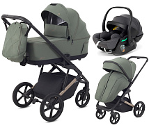 Детская коляска Rant Garda 3 в 1 с автокреслом Perla Graphite Olive